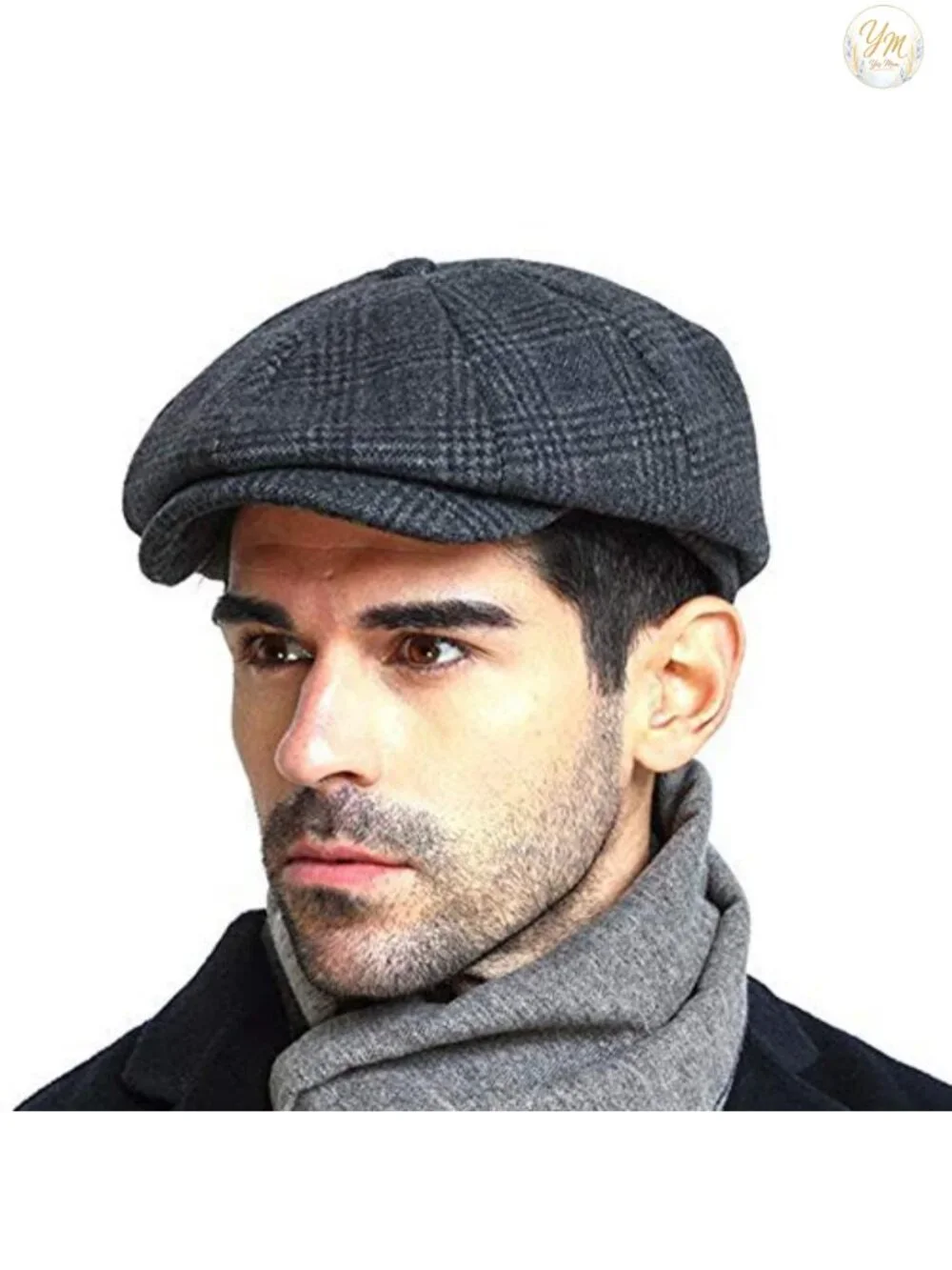 Men's Classic Newsboy Gatsby Cap - Wool Blend Vintage Flat Ivy Cabbie Hat